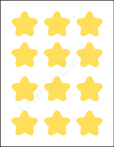 2 inch rounded yellow star template