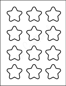 2 Inch Rounded Star Pattern