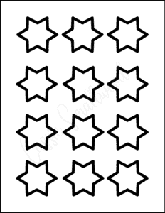 2 Inch 6 Point Star Printable Pattern