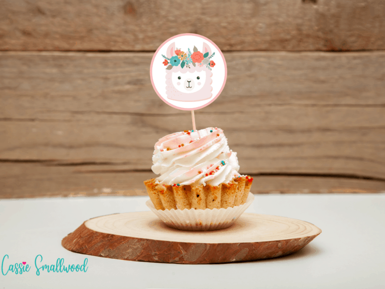 6 Adorable Free Printable Llama Cupcake Toppers