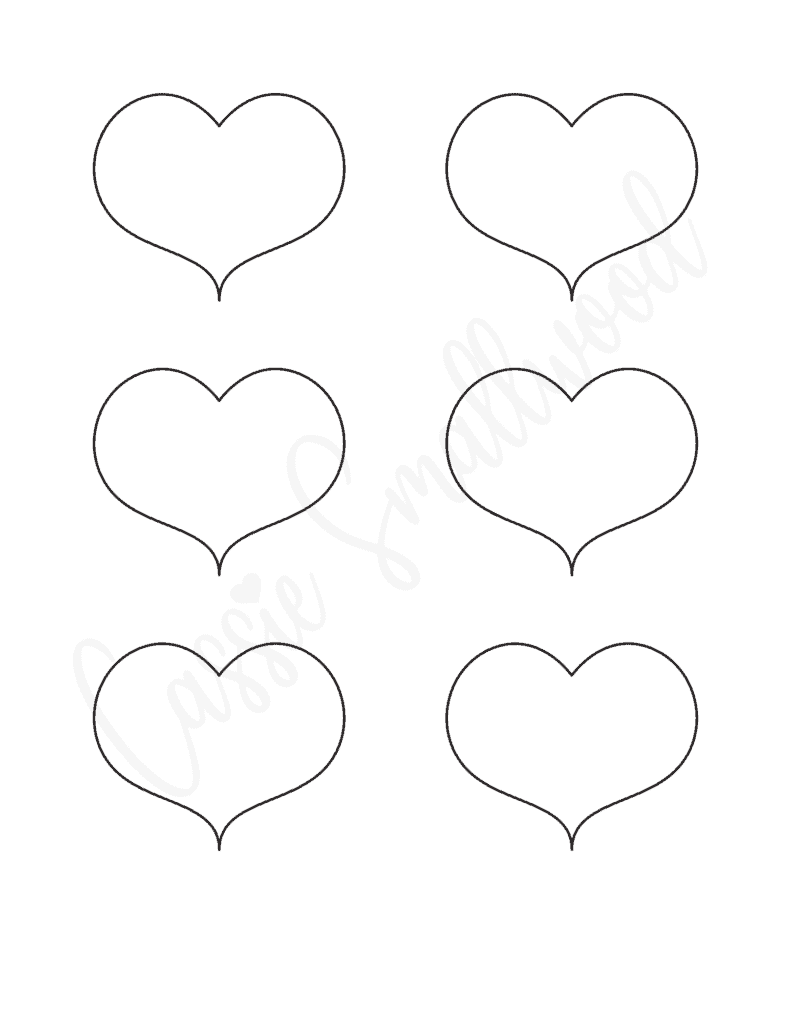 3 inch heart templates outline
