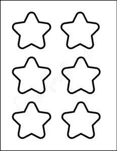 3 Inch rounded star pattern