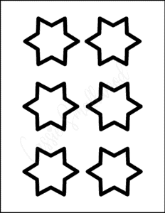 3 Inch 6 Point Star Cut Out Pattern