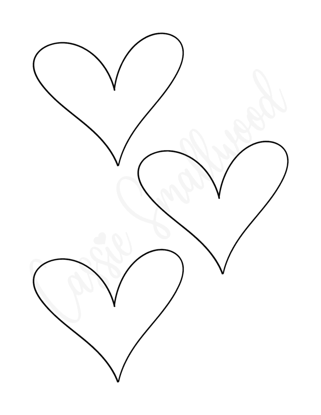 25 Cute Printable Heart Templates (Tons Of Different Sizes and Shapes