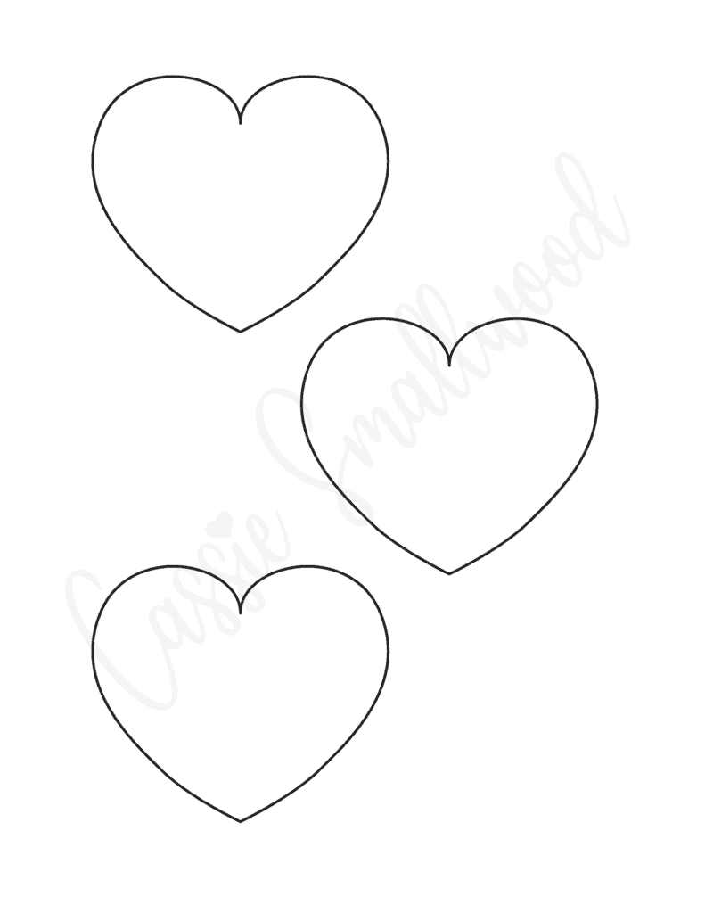 4 inch heart template free printable pdf heart outline stencils