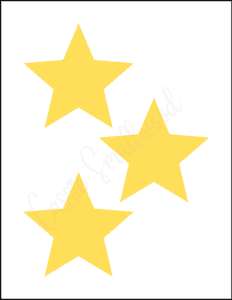 4 inch yellow star cut out pattern