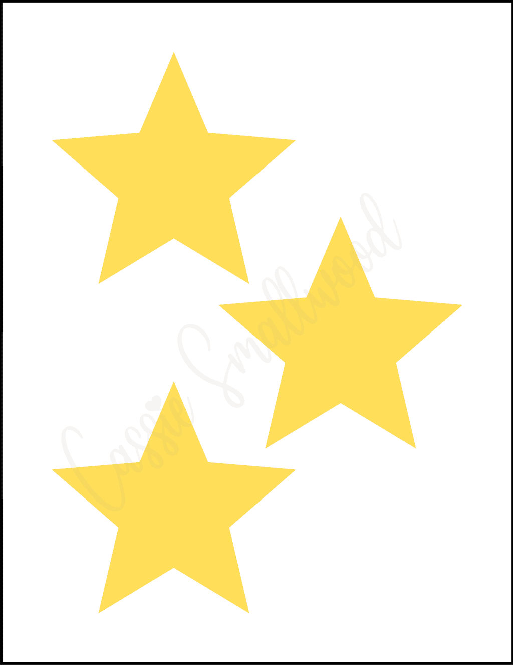 Different Size Star Templates