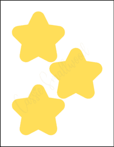 4 Inch Rounded Yellow Star Shape Printable