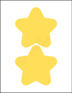 5 Inch Yellow Rounded Star Pattern Printable