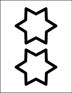 5 Inch 6 Point Star Coloring Templates