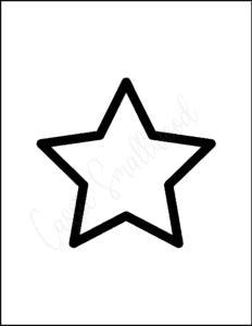 6 Inch blank Christmas star template printable