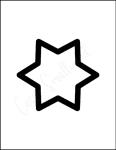 6 Inch 6 Point Star Stencil