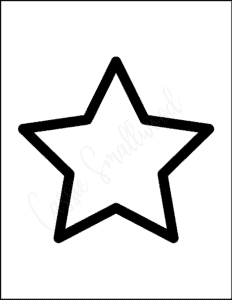7 inch full page star template printable