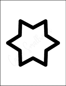 7 Inch Full Page 6 Point Star Pattern