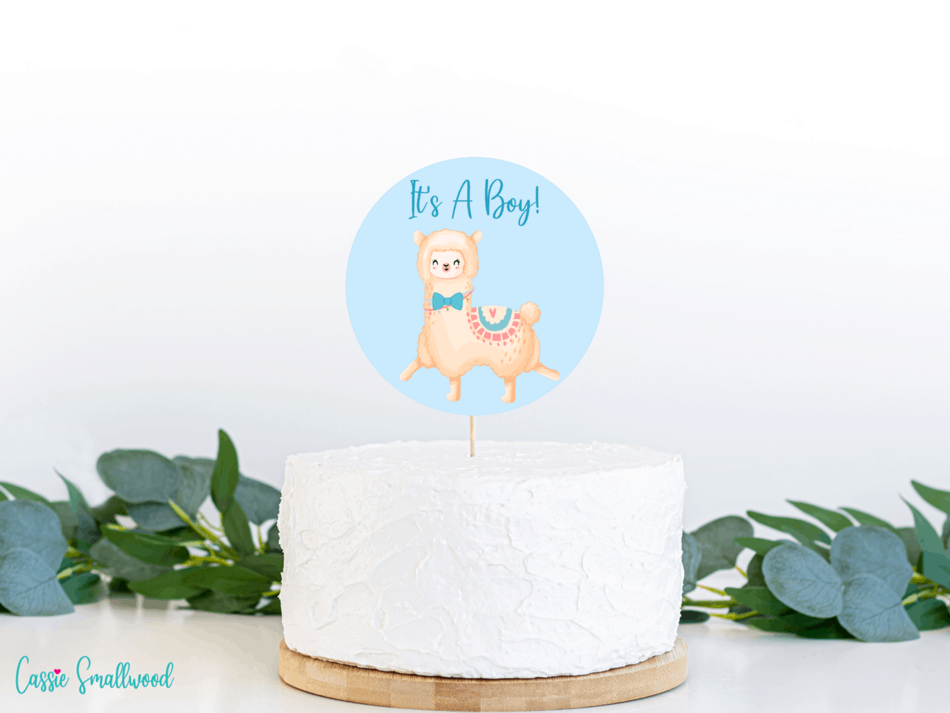 Cute Llama Cake Toppers (Free Printable) - Cassie Smallwood