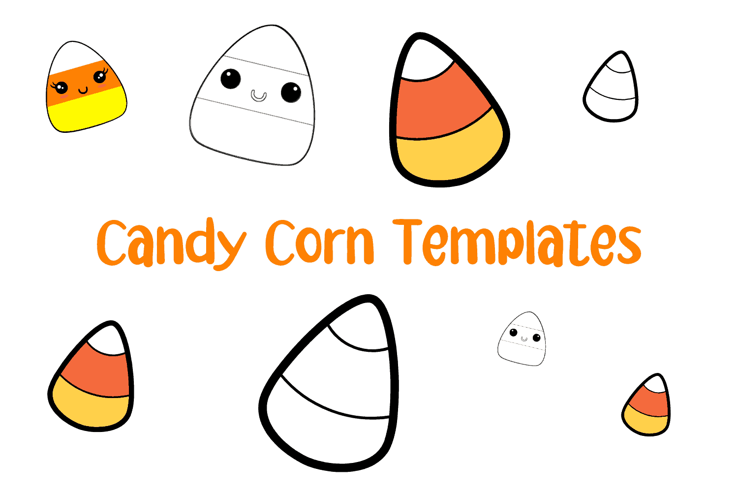9 Cute Candy Corn Templates (Black And White + Color) Cassie Smallwood