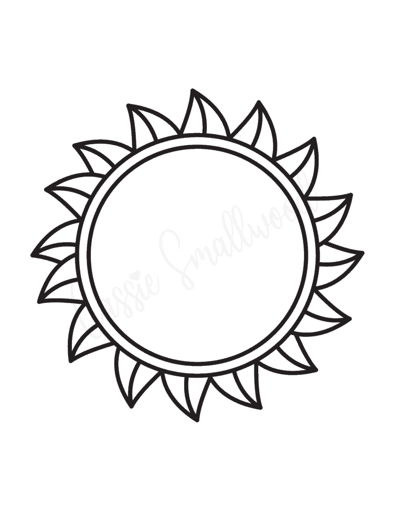 Detailed Sun Coloring page free printable large sun coloring sheet