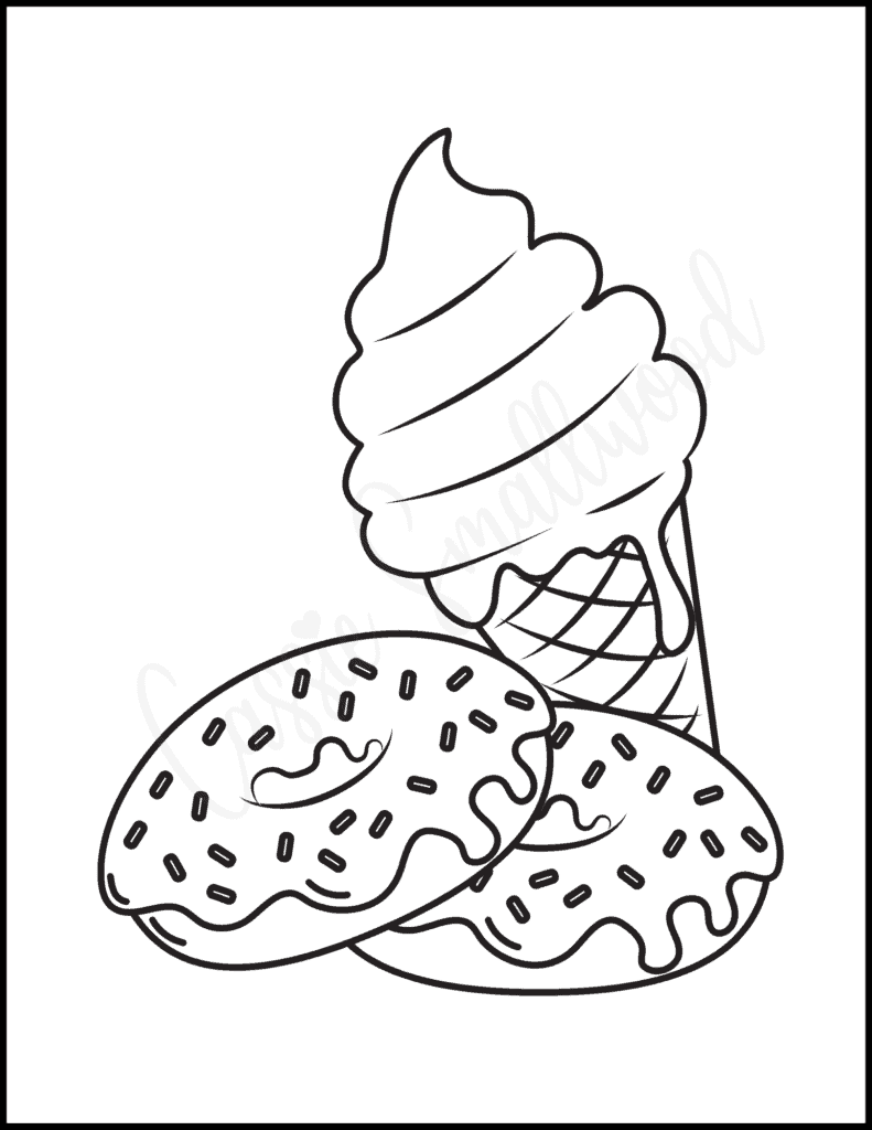 19 Cute Ice Cream Coloring Pages