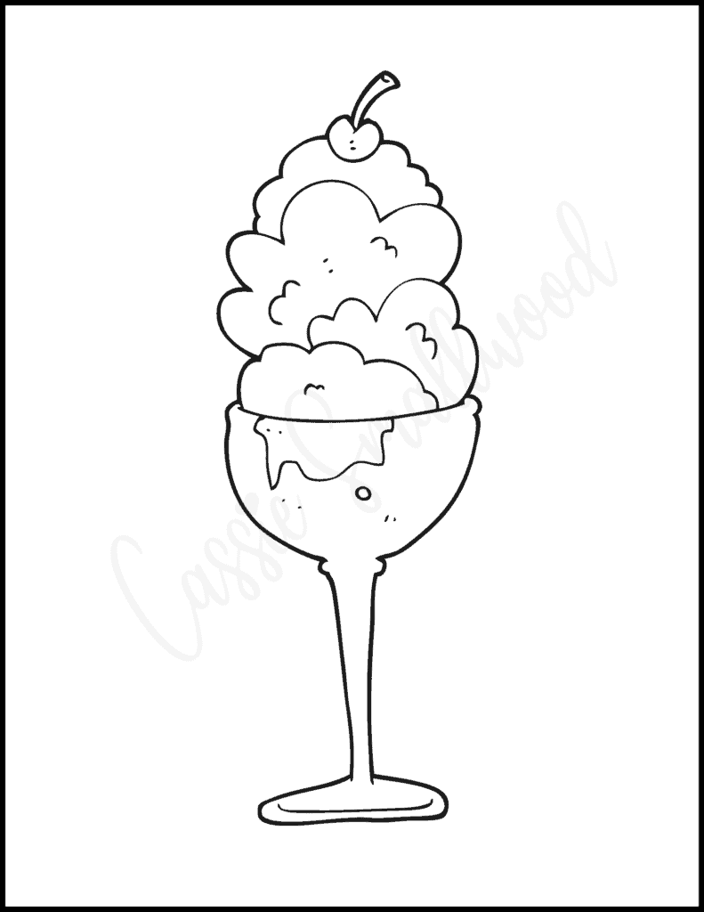 fancy ice cream coloring sheet