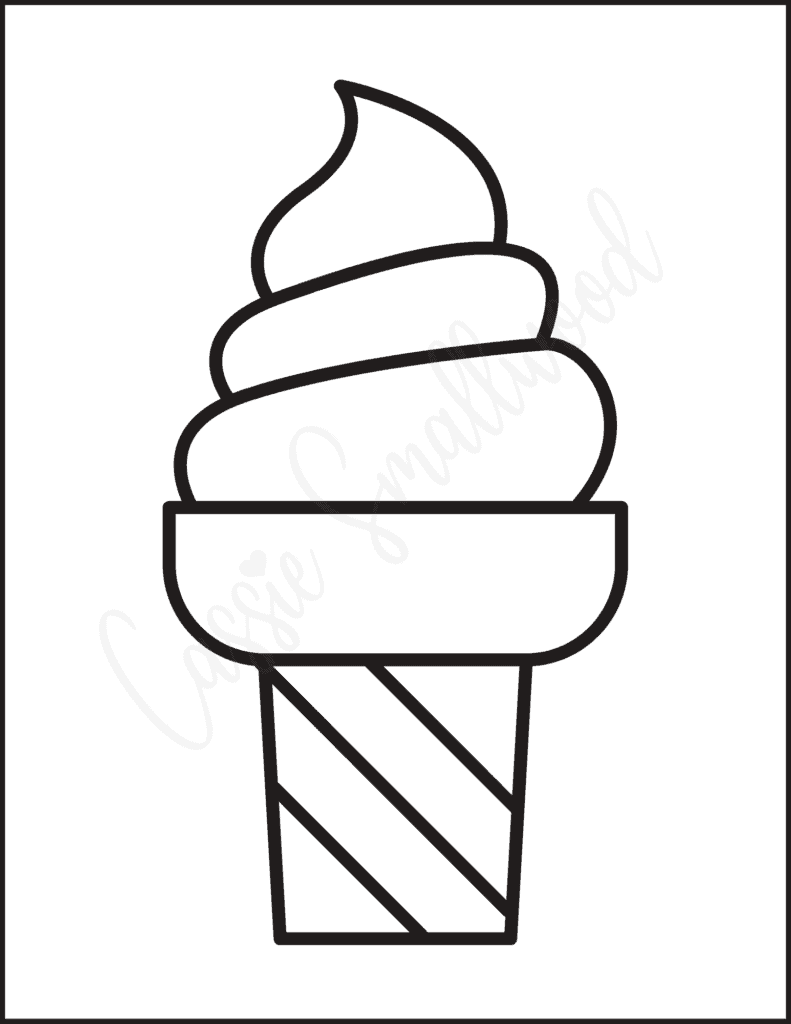 Free printable ice cream pattern large full page