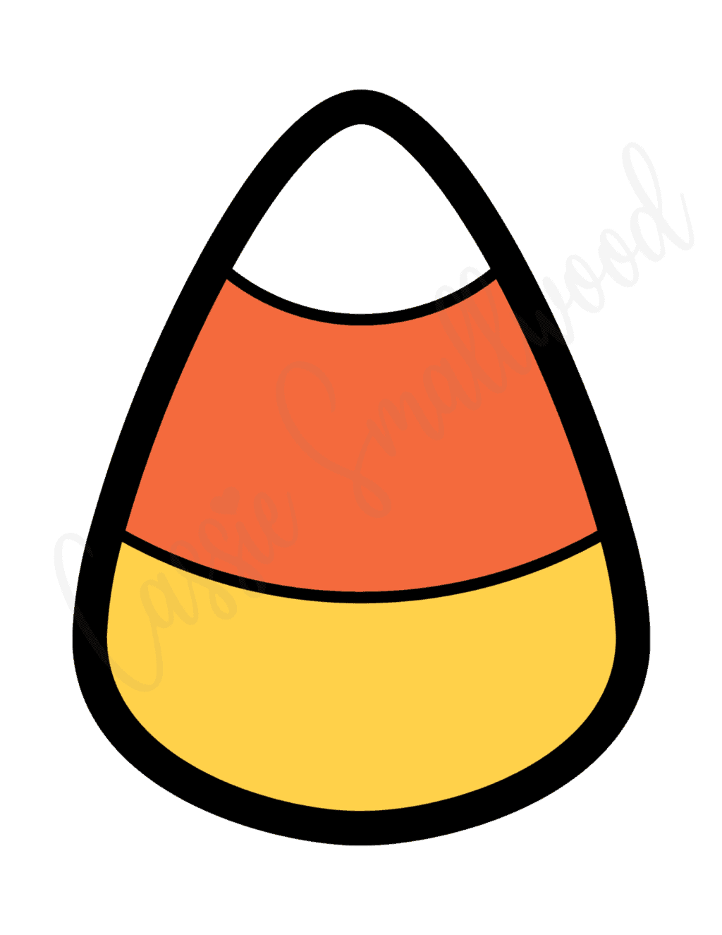 9 Cute Candy Corn Templates (Black And White + Color) - Cassie Smallwood