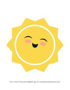 Large Free Printable Yellow Sun - Cassie Smallwood