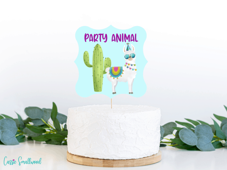 Cute Llama Cake Toppers (Free Printable)