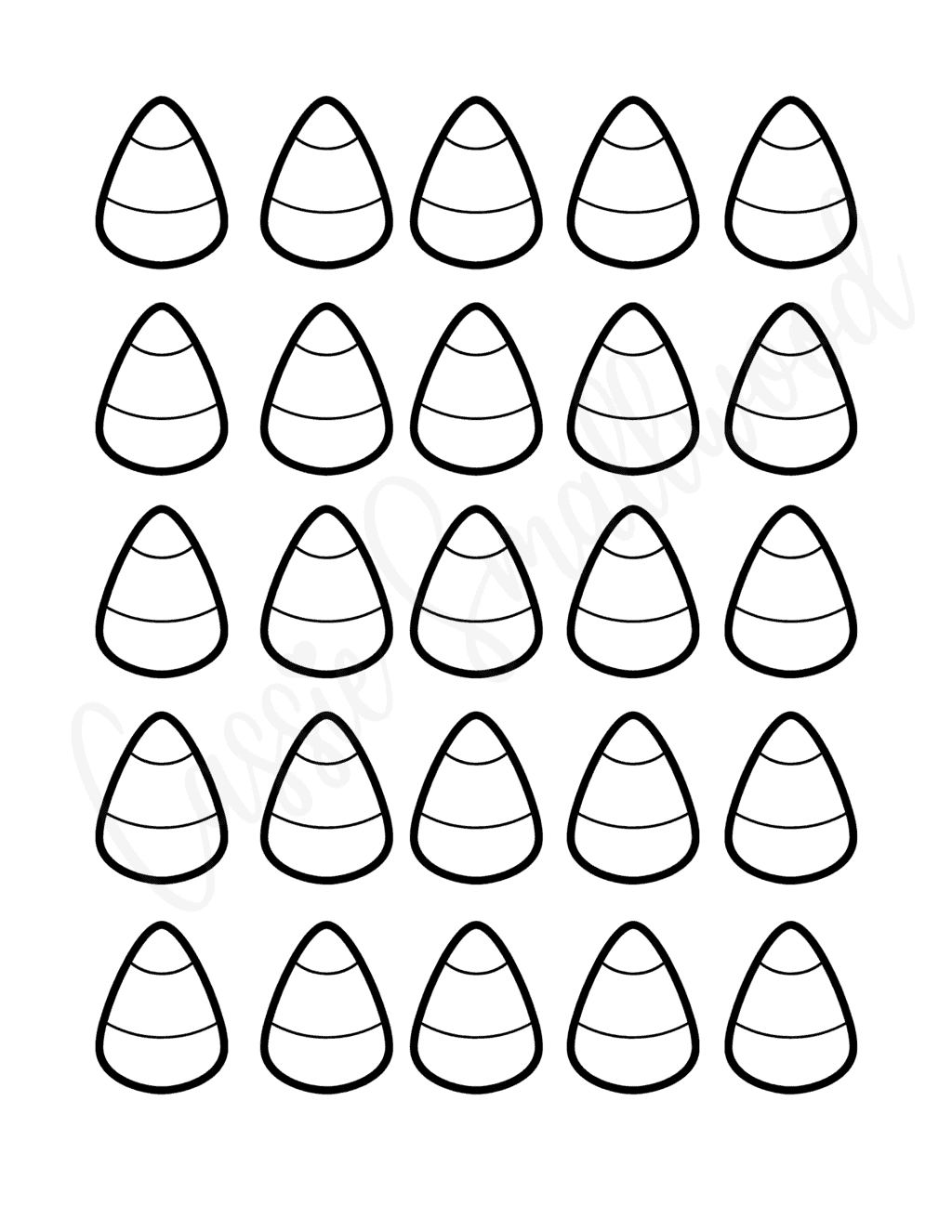 Candy Corn Template Free Printable