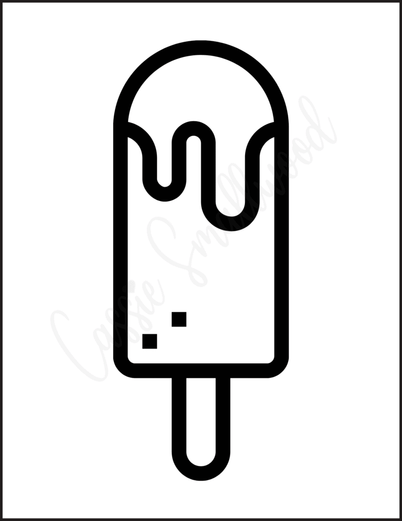 Large popsicle template for crafts