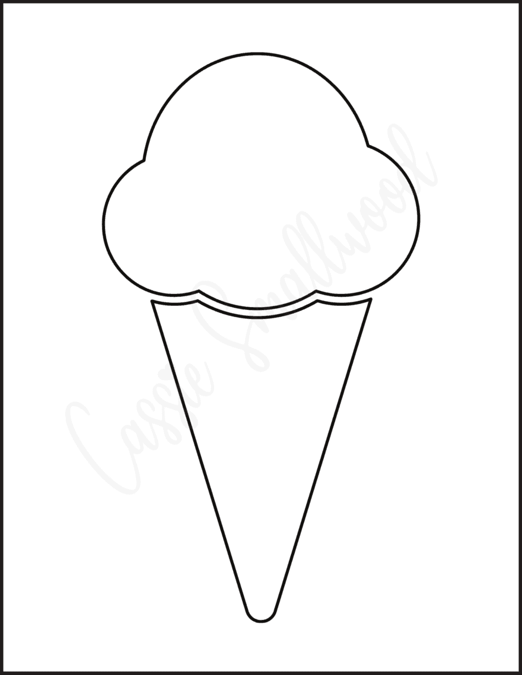 10 Cute Printable Ice Cream Templates - Cassie Smallwood