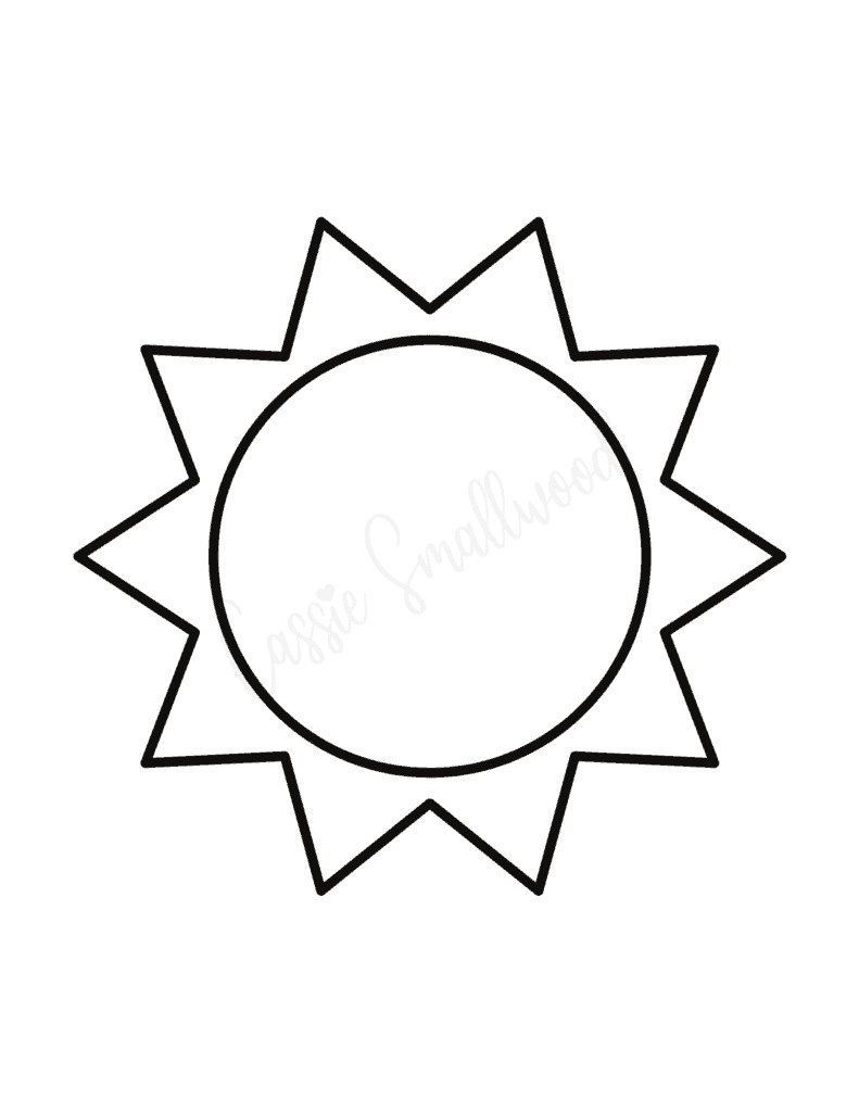 Free Printable Sun Template For Quilt Pattern Free