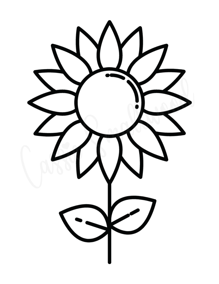 printable-stencil-sunflower-outline