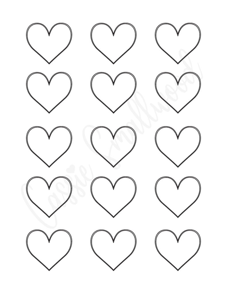 30 Free Heart Templates to Print, Color or Cut Out