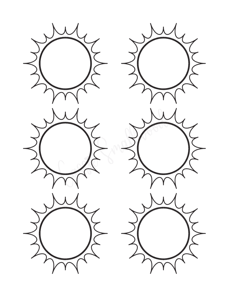 Sun Template Free Printable