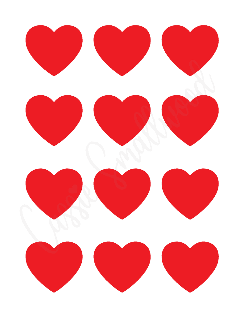 25 FREE Printable Heart Templates (Small To Large Sizes) - Cassie Smallwood