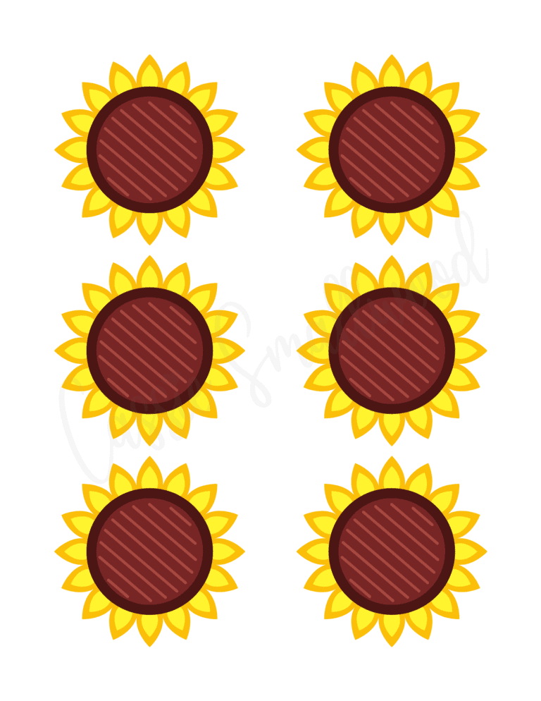 Sunflower Cut Out Template