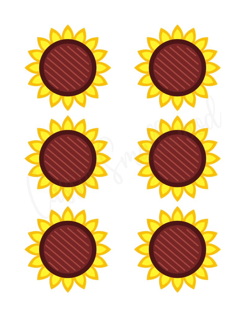 small yellow sunflower cut out pattern free printable