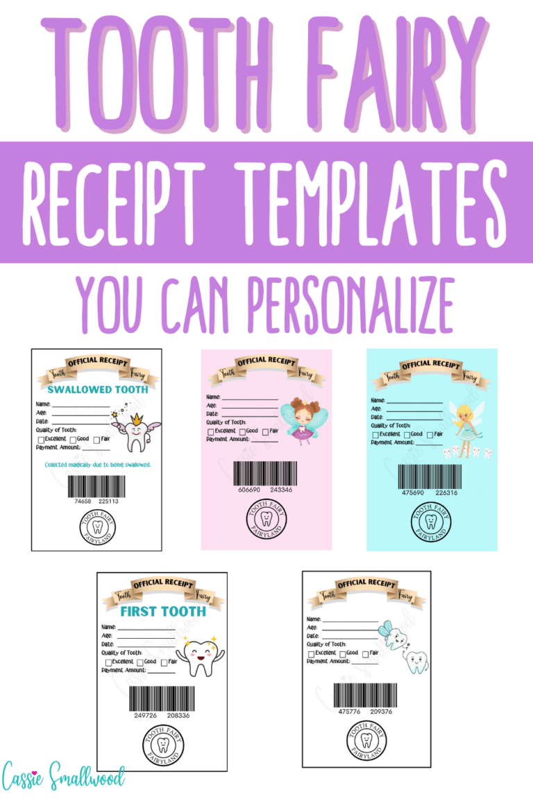 5 Adorably Cute Tooth Fairy Receipts