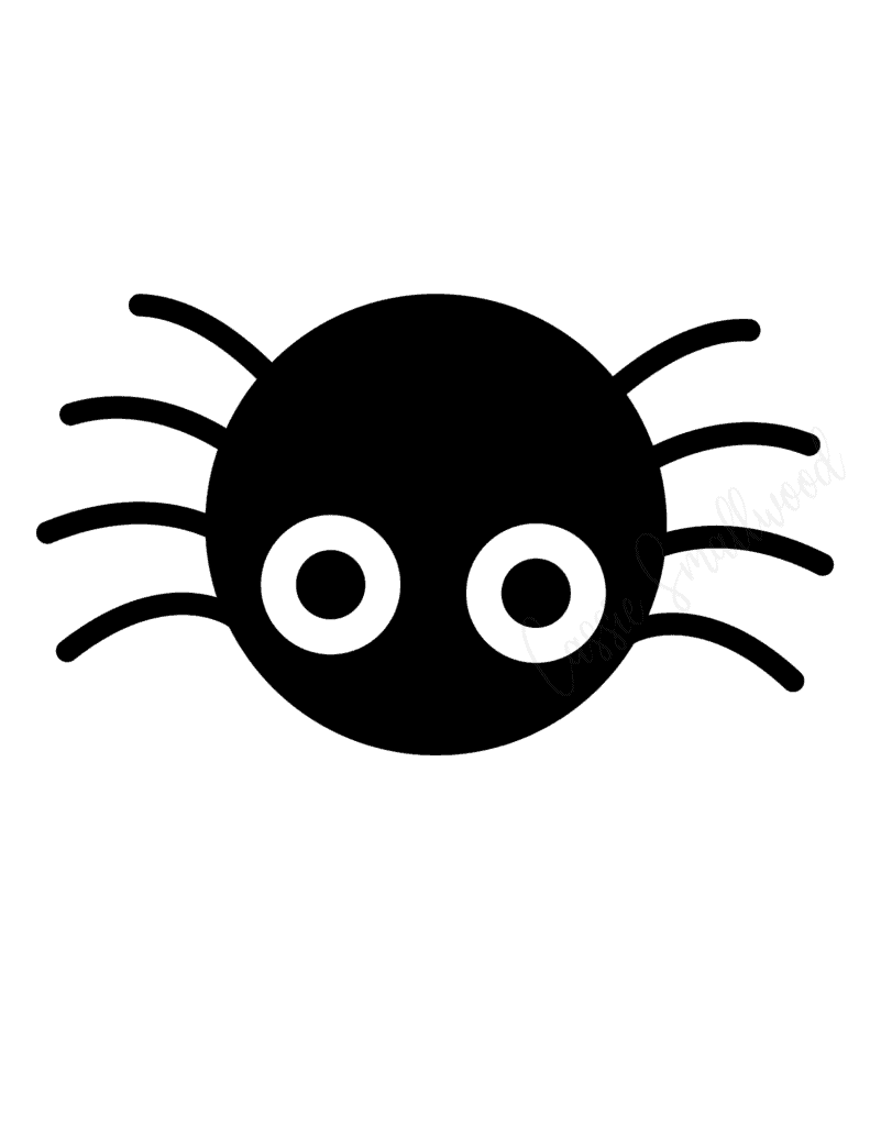 spooky spider cutouts Animated cartoon spider template to cut out