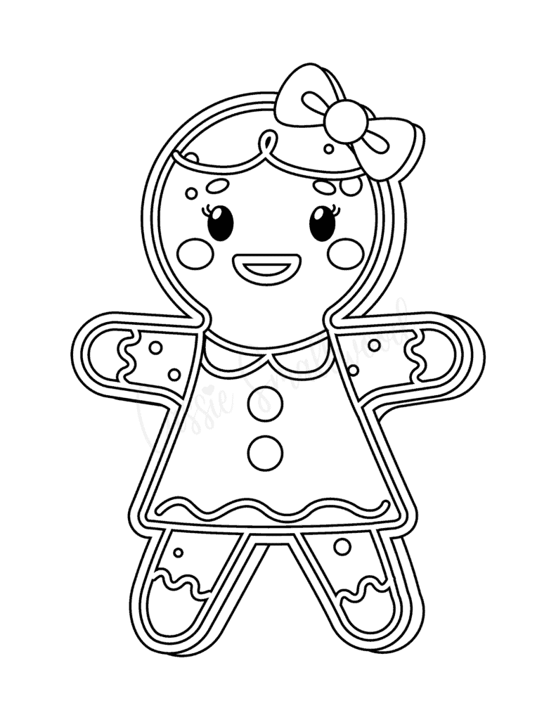 Cute Gingerbread Man Template