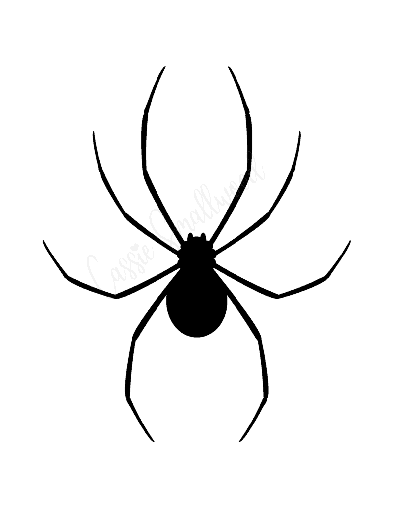 spooky spider cutouts Full page black widow template to cut out