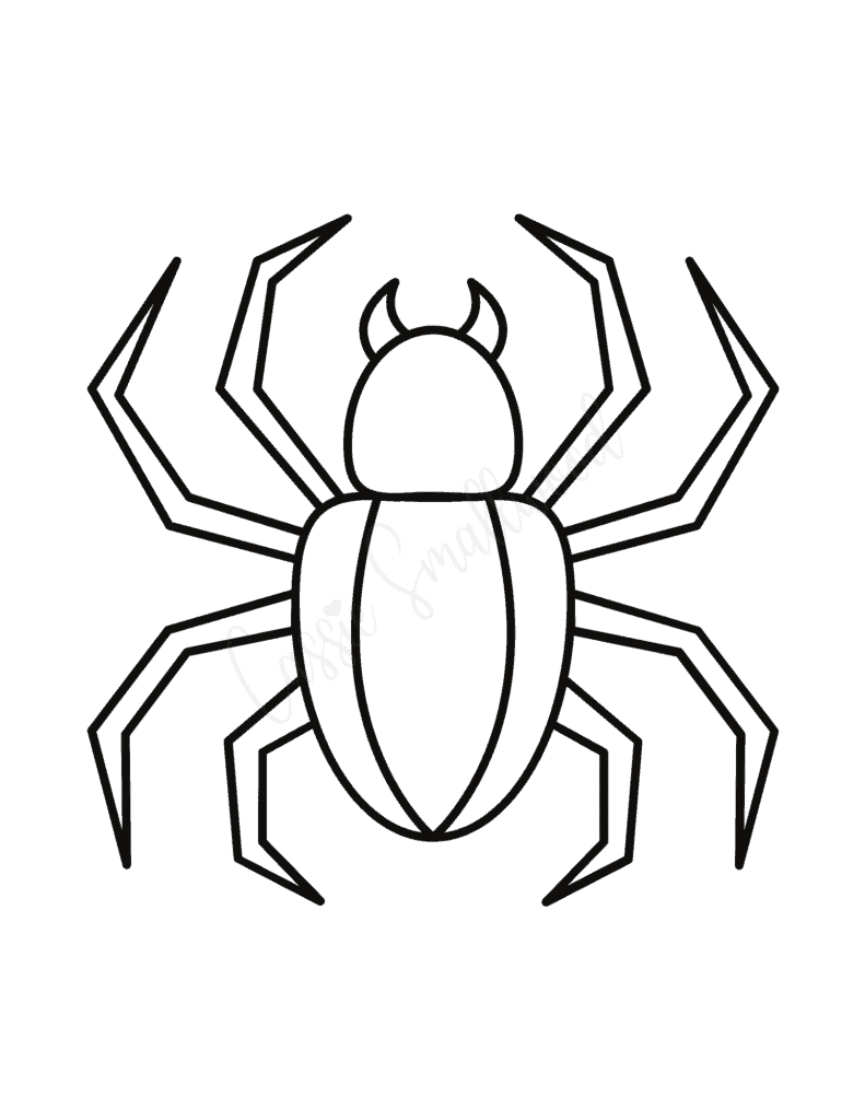 Coloring spider outline large full page