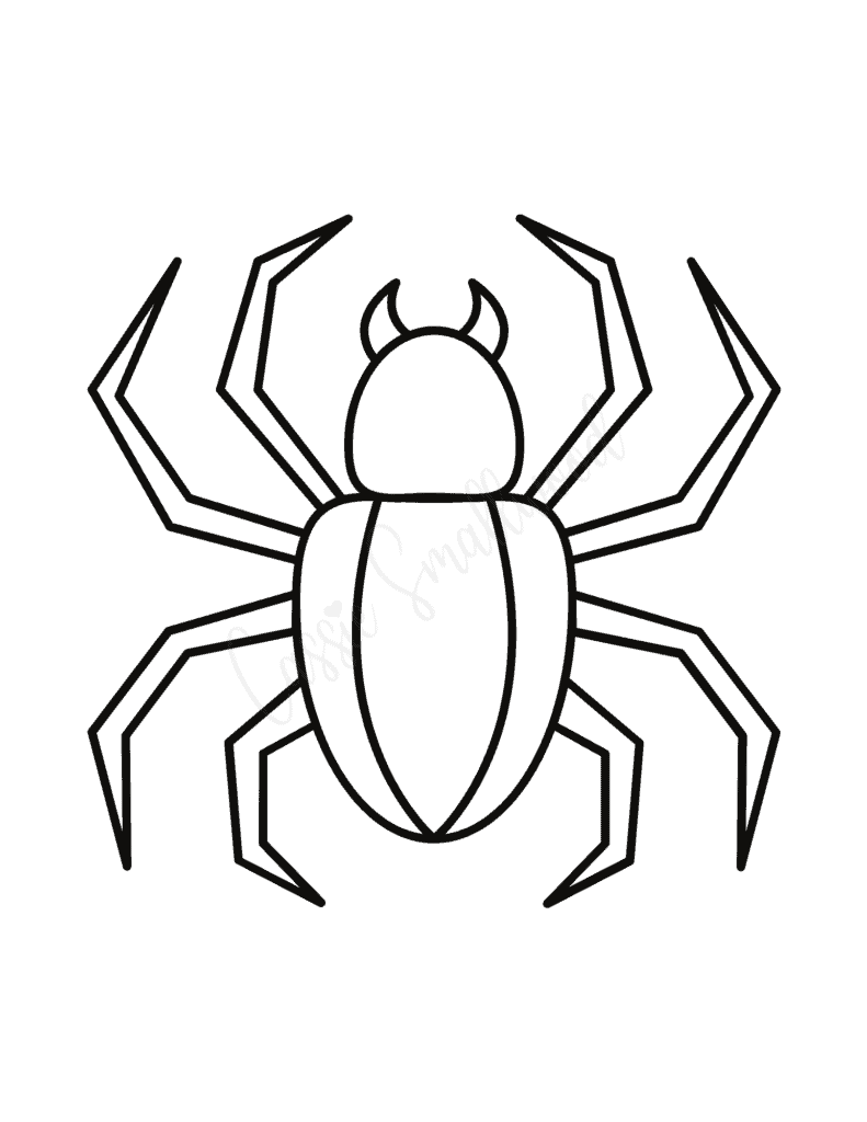 spooky spider cutouts Coloring spider outline large full page