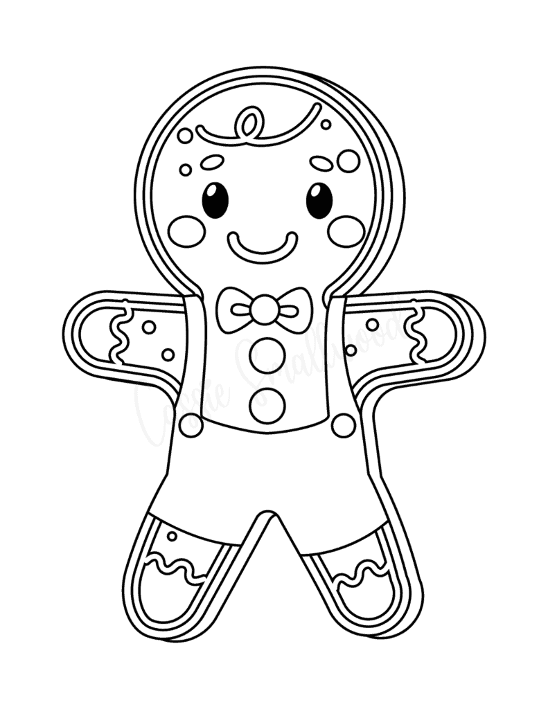 large gingerbread man coloring page