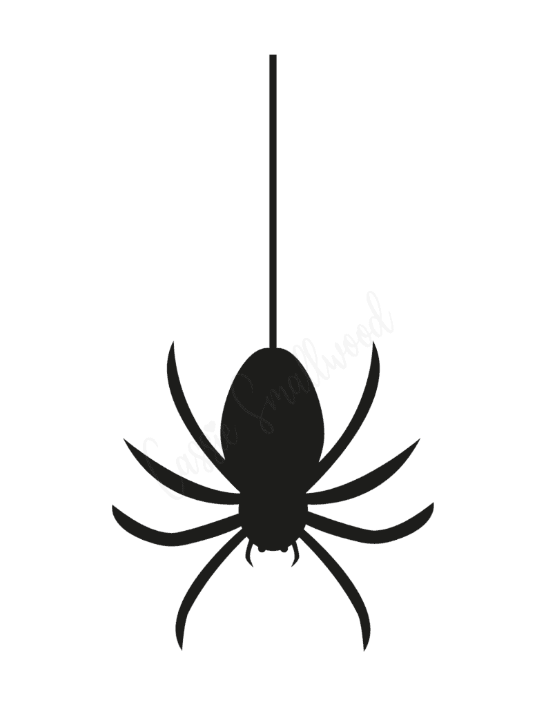 Spooky Hanging Black Spider Template To Cut Out