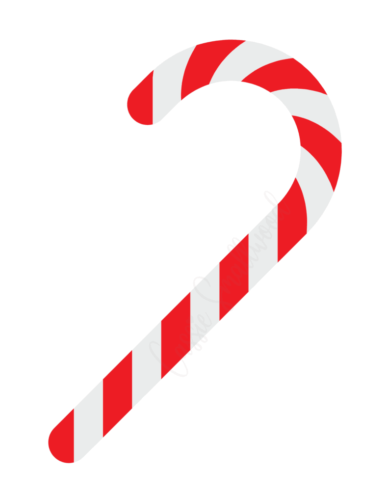 red and white full page candy cane template