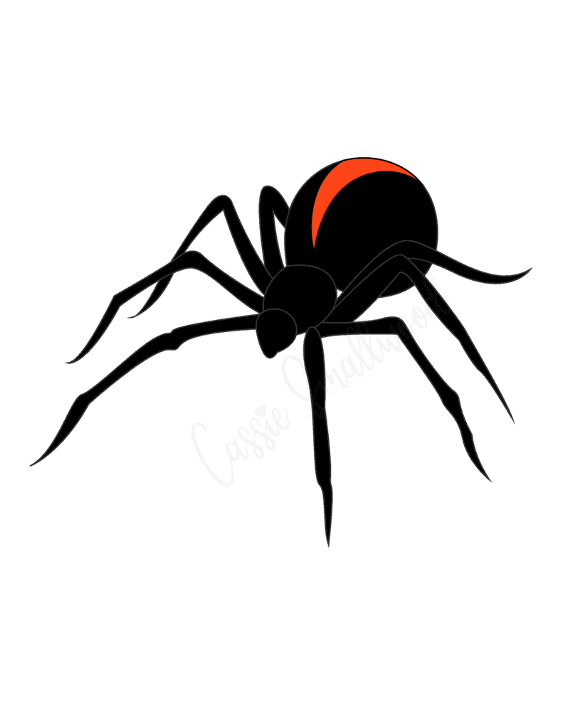 spooky spider cutouts Red back spider template to cut out free printable