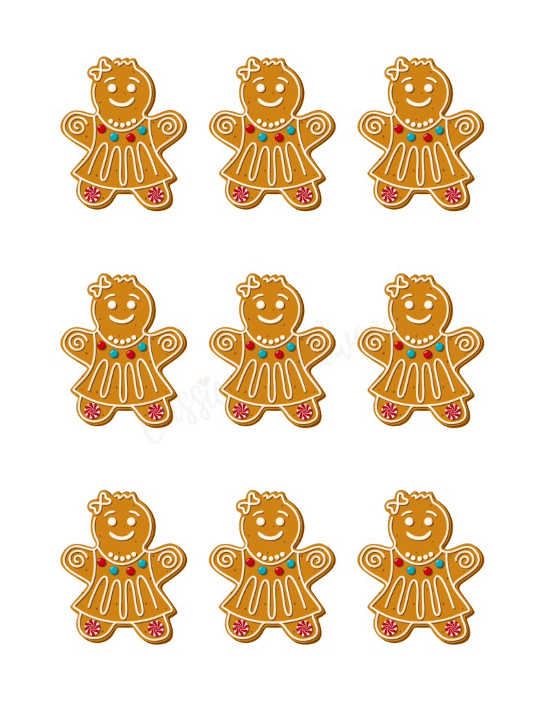 small gingerbread girl cookie craft templates