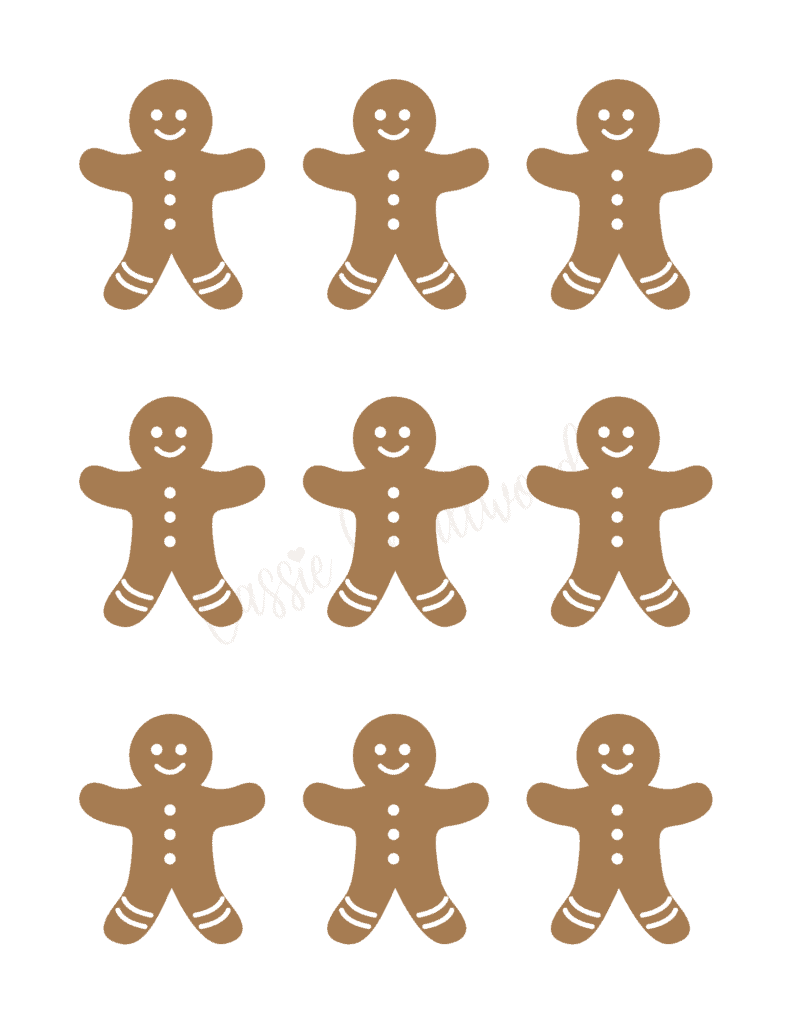 small brown gingerbread cookie templates
