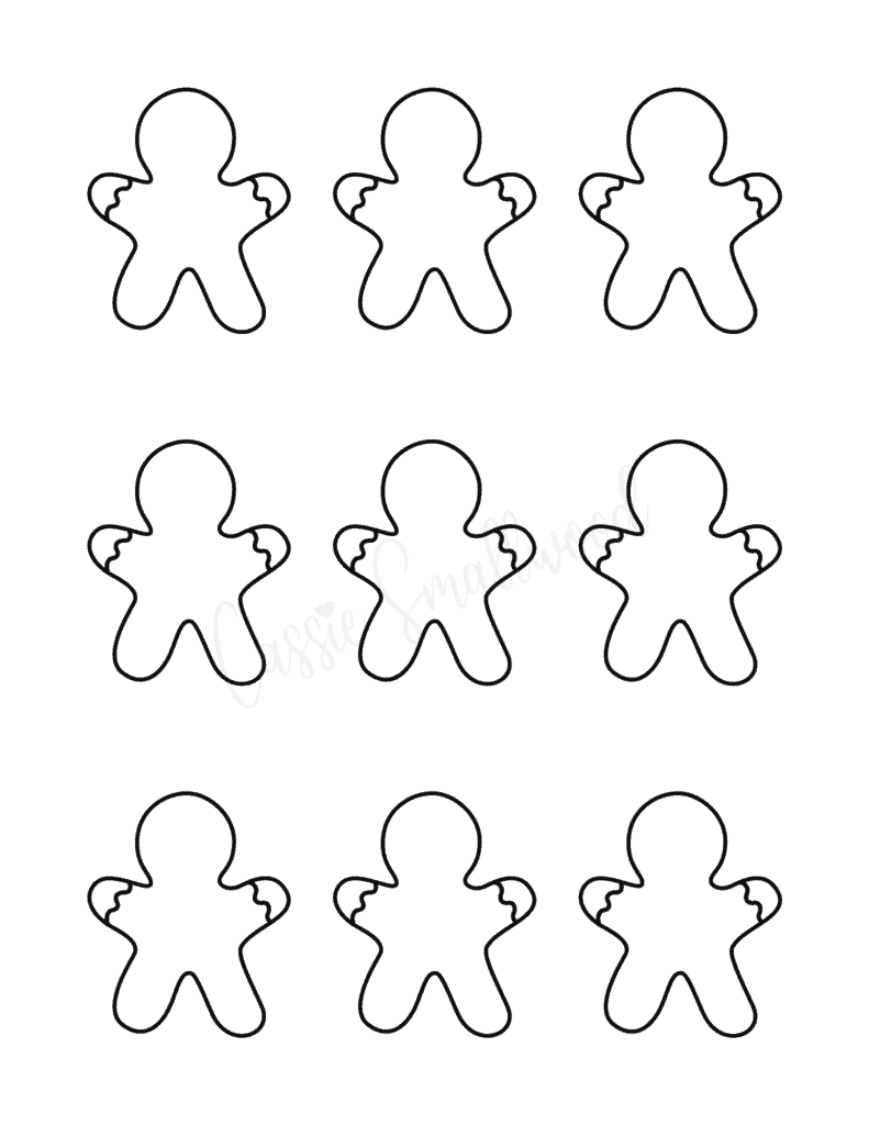 Gingerbread Man Outline SVG